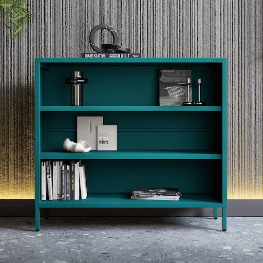 Modern Luca Sea Bookcase Turquoise 100x90x35cm
