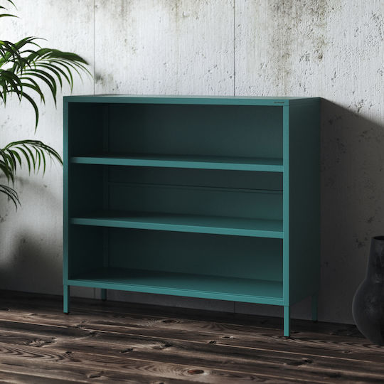 Modern Luca Sea Bookcase Turquoise 100x90x35cm