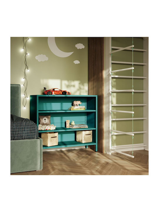 Bibliotecă Sea Turcoaz 100x90x35 cm
