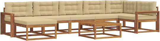 Living Room Set 8 Pieces with Pillows