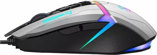 A4Tech W60 Max RGB Геймърска Мишка Gun Grey