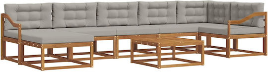 Living Room Set 8 Pieces with Pillows