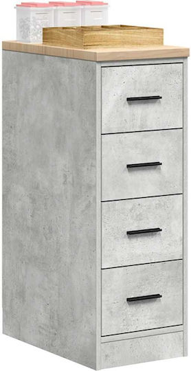 Vidaxl Garage Storage Cabinet 30x51x85 cm Solid Pine Wood Grey
