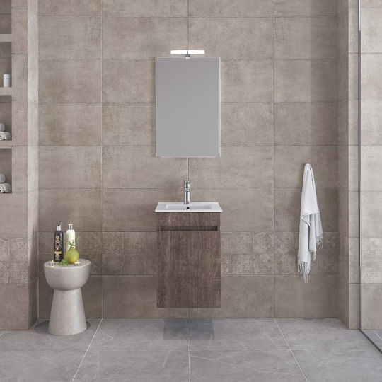 Furnibath Πάγκος με Νιπτήρα Μ55xΒ60xΥ33cm Grey