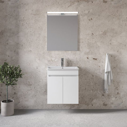 Furnibath Countertop with Sink L55xW60xH33cm White Laca