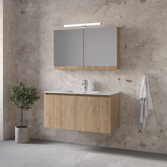Έπιπλο Royal Madrid 100 Walnut 101x46x50cm Βάση Νιπτήρας