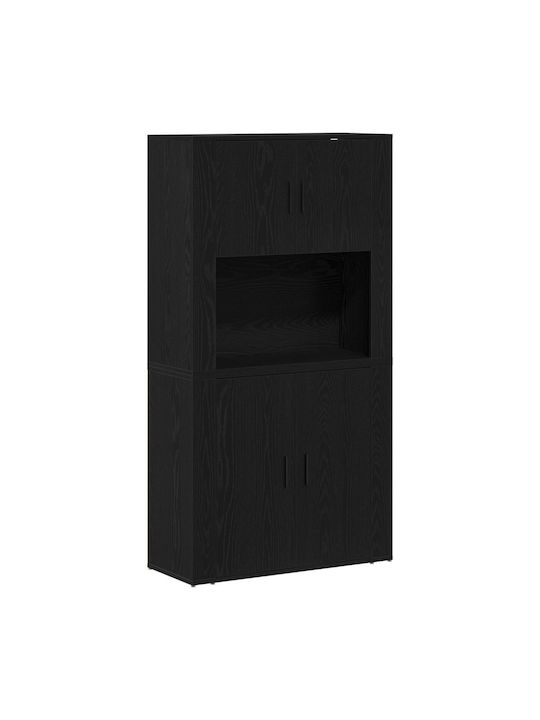 Шкаф Офис Black Oak 80x33x150см