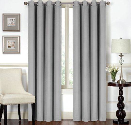 Import Hellas Vorhang mit Grommets Schwarze 140x270cm