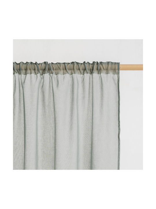 Easy Home Vorhang mit Bleistiftfalten Timpani Grüne 140x270cm