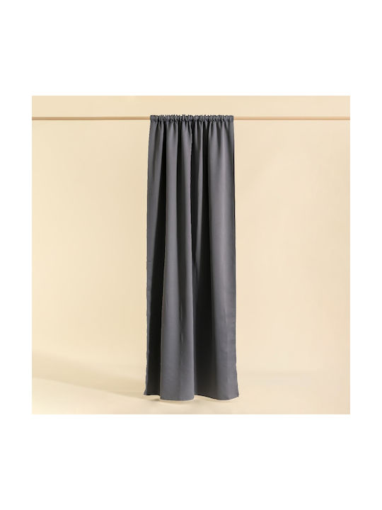 Easy Home Vorhang Verdunkelung mit Bleistiftfalten Bells Gray 140x270cm