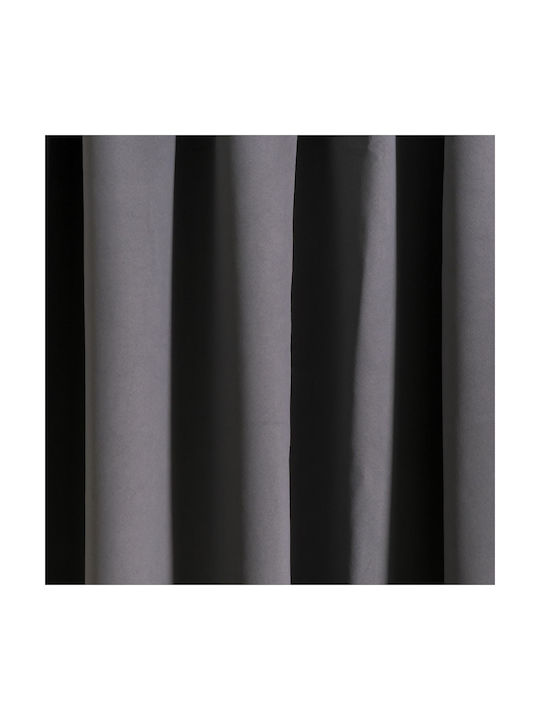 Easy Home Vorhang Verdunkelung mit Bleistiftfalten Bells Gray 140x270cm