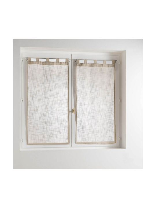 Douceur d'Intérieur Haltona Brown Window Curtain Set with Pencil Pleat 60x160cm