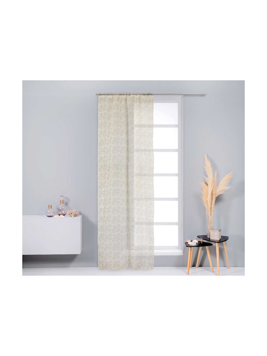 Easy Home Перде с Плик с Писалка Timpa Екрю 140x270см