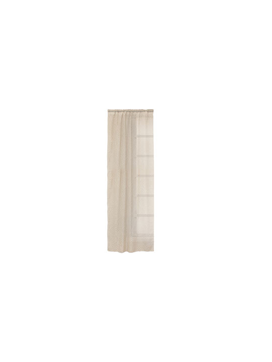 Draperie Easy Home Bugle 270x140cm Bej cu Bandă