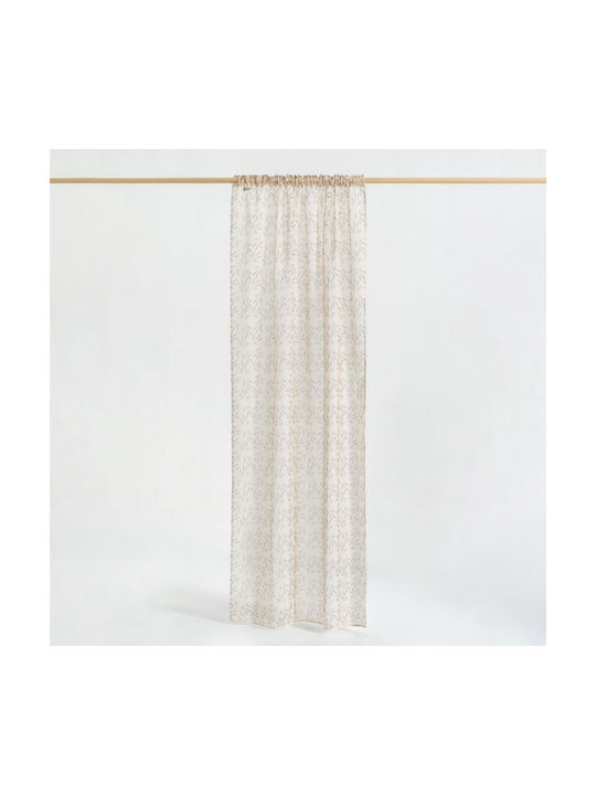Easy Home Перде с Плик с Писалка Timpa Екрю 140x270см