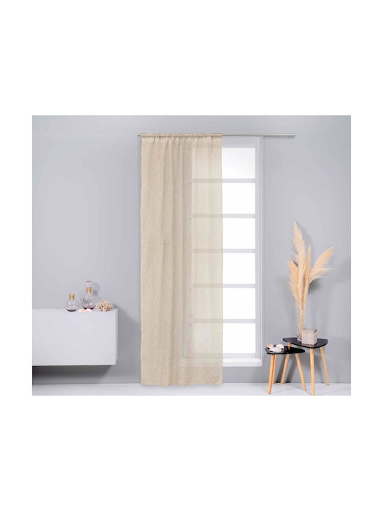Draperie Easy Home Bugle 270x140cm Bej cu Bandă
