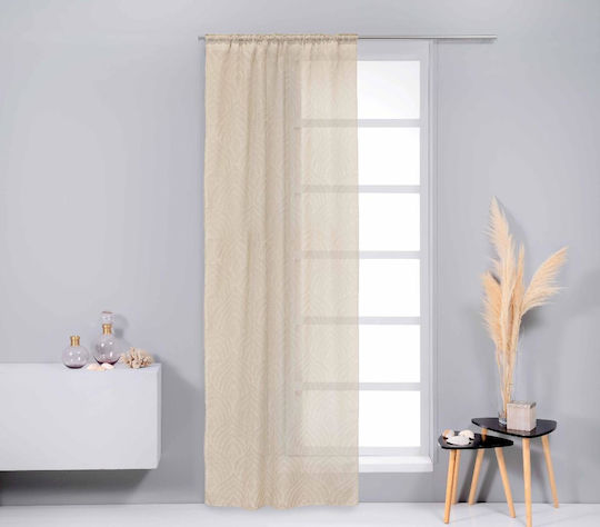 Easy Home Пердета с Плик с Писалка Бежови 140x270см