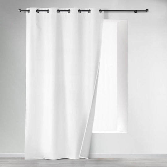 Douceur d'Intérieur Curtain with Grommets Icemount White 140x260cm