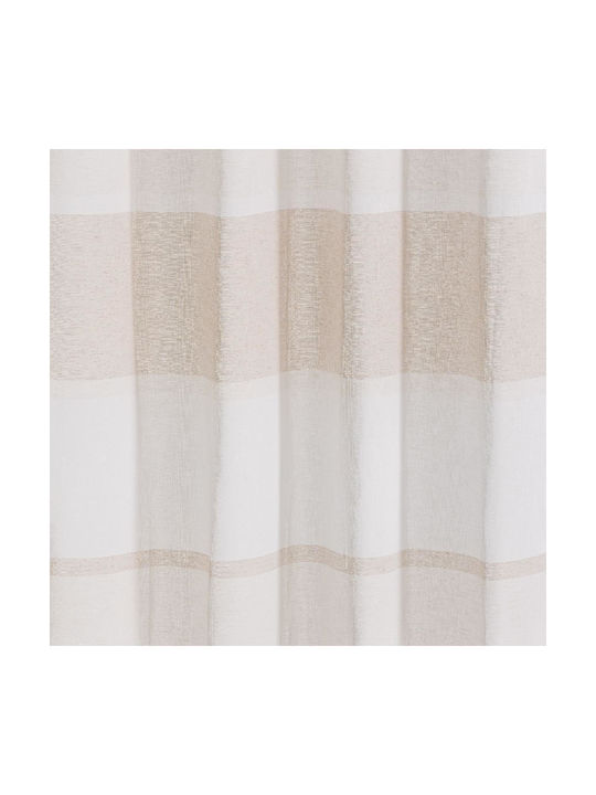 Draperie Easy Home Drum 260x140cm Bej cu Inele