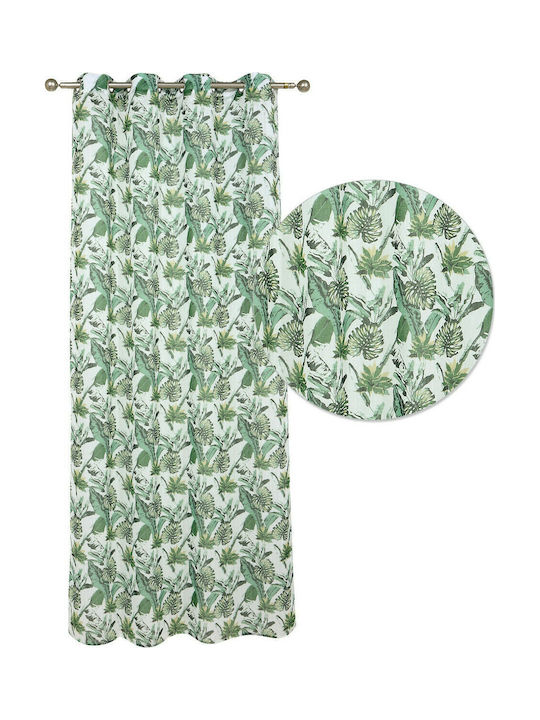 Das Home Κουρτίνα με Τρουκς 2178 Πράσινη 140x260εκ.