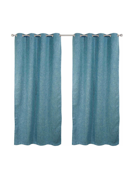 Das Home Verdunkelungsvorhang mit Grommets 2132 Blau 140x280cm