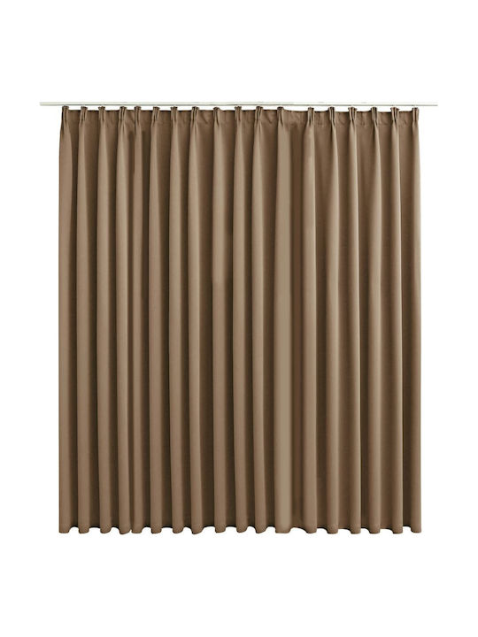 vidaXL vidaXL Vorhänge mit Bleistiftfalten Taupe 290x245cm