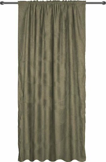 Artisti Italiani Curtain with Pencil Pleat Suede Beige 140x270cm