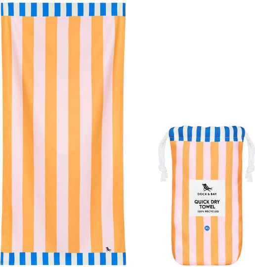 Dock & Bay Πετσέτα Microfiber Σώματος Κίτρινη 200x90εκ.