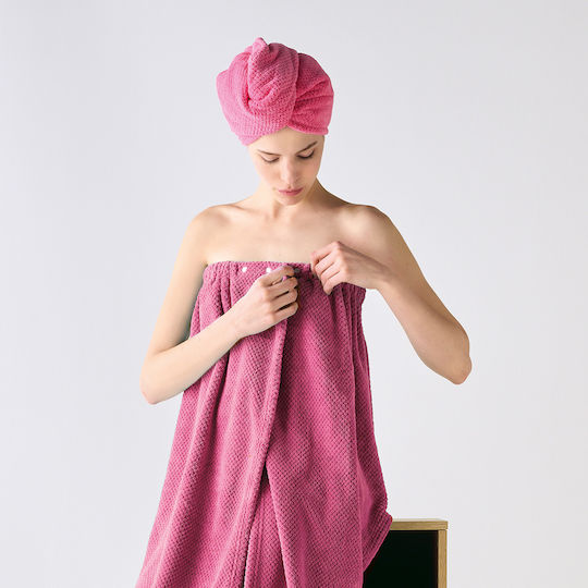 Kentia Fuchsia Microfiber Hair Towel 64x24cm