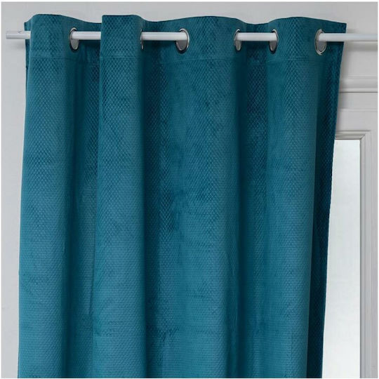 Atmosphera Perdele Cu Capse Albastre 140x260cm Atmosphera Perdele Cu Capse Albastre 140x260cm