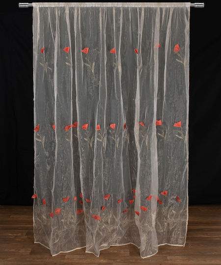 Silk Fashion με Τρέσα Κόκκινη 280x300εκ.