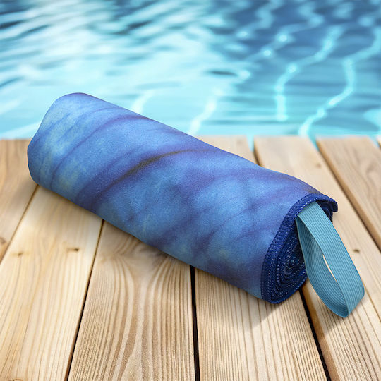 Lino Home Microfiber Towel Body 210gr/m² Double-Sided Blue 180x80cm