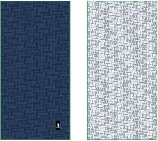 Guy Laroche Mikrofasertuch Körper Doppelseitig mit Etui Blau 180x90cm