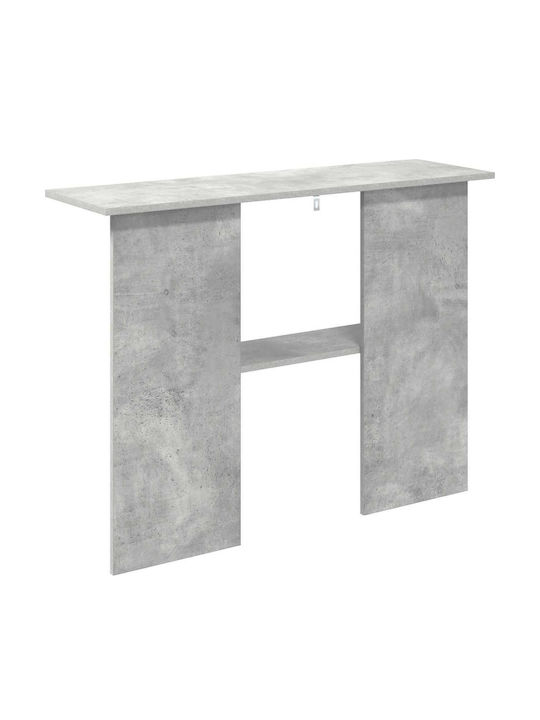 Wooden Console Table Gray Concrete L100xW30xH75cm