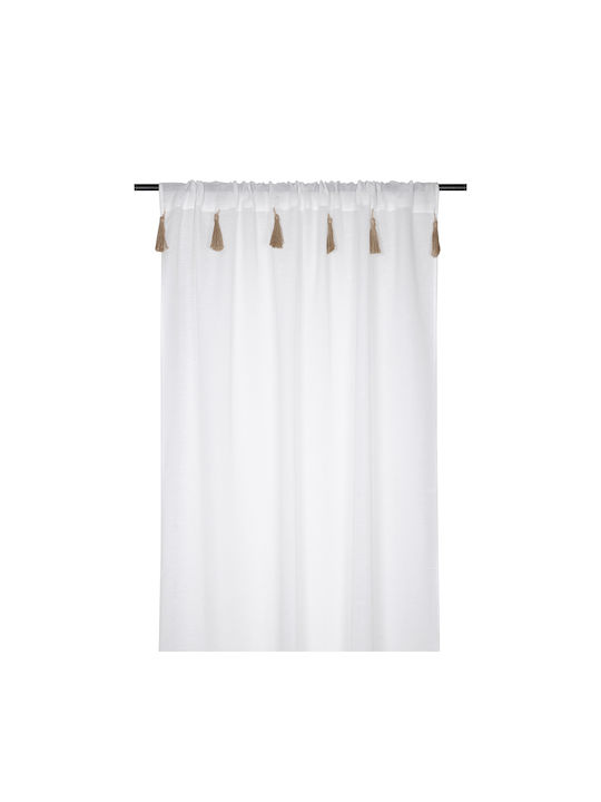 Curtain with Tunnel S-F Ibiza Ecru 140x260cm