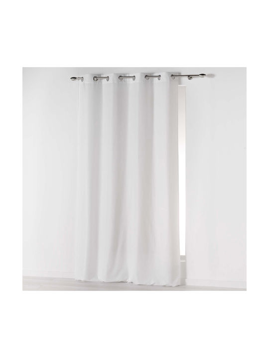 Douceur d'Intérieur Κουρτίνα με Τρουκς L-c Absolu Λευκή 140x260εκ.