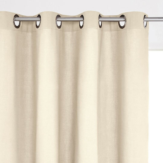 La Redoute Interieurs Κουρτίνα με Τρουκς Λευκή 135x350εκ.