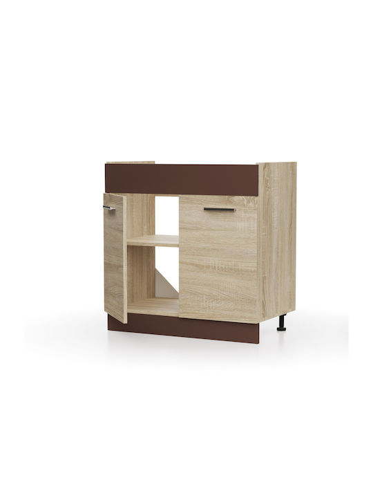 Alina Floor Cabinet Sonoma-Mokka 80x44.5x85pcs