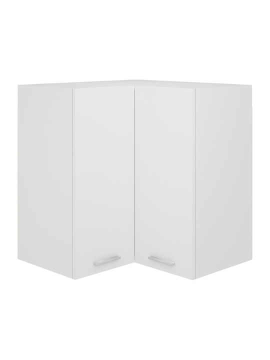 Corner Cabinet Wall White 57x57cm