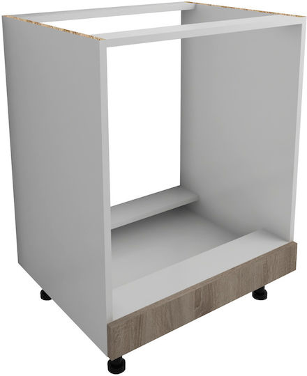 Karo Dulap Inferior pentru Cuptor Stejar Sonoma Inchis/alb 60x50x80buc