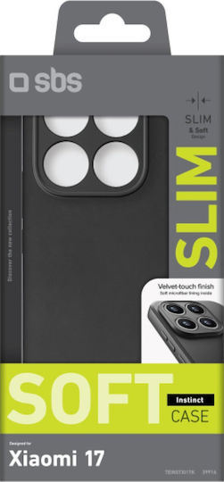 SBS Instinct Umschlag Rückseite Silikon Schwarz Xiaomi 17