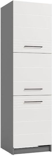 Petra Bd60 Στήλη Κουζίνας Γκρι Γραφίτης 60x56x214εκ.