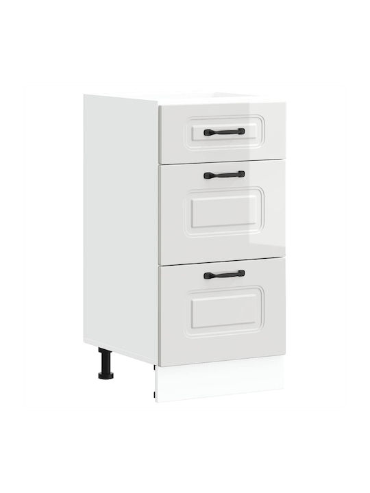 Kalmar Kitchen Floor Drawer Unit White 40x46x81.5pcs