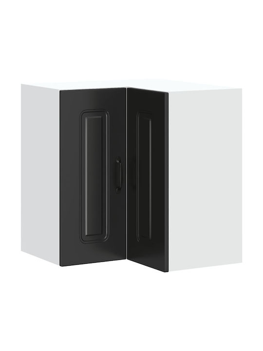 Kalmar Dulap de Colț Suspendata Negru 57x57x60buc