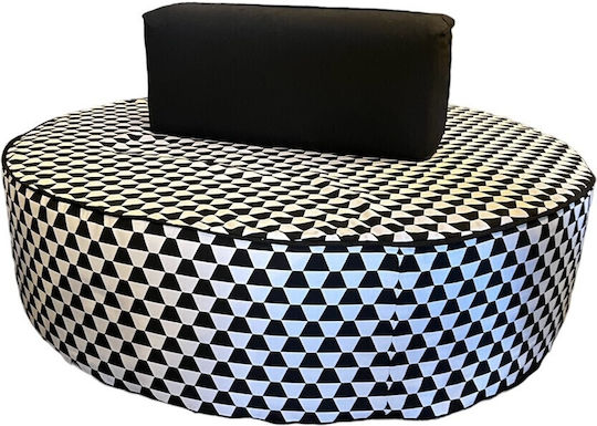 Πουφ Open Παραλία-πισίνα Ύφασμα 130x130xh.38cm Casa Vogue