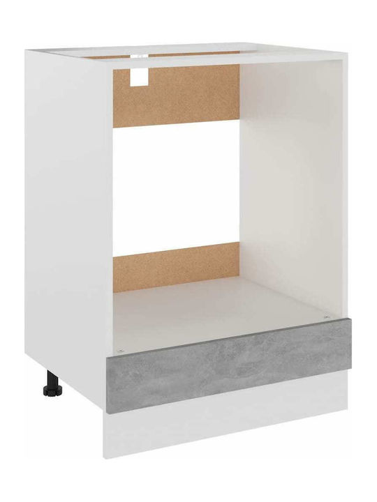 Шкаф за Долен Фурна Сив бетон 60x46x81.5бр