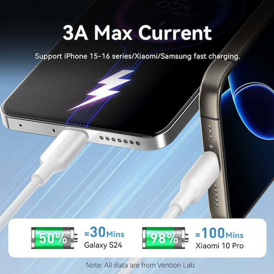 Vention USB 2.0 Cable USB-C male - USB-A 60W Μαύρο 2m CTQBH