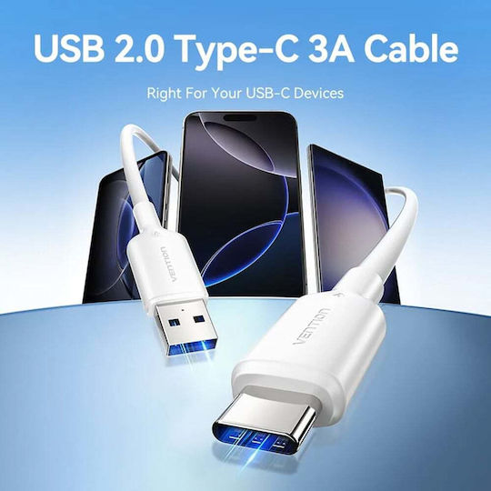 Vention USB 2.0 Cable USB-C male - USB-A 60W Μαύρο 2m CTQBH