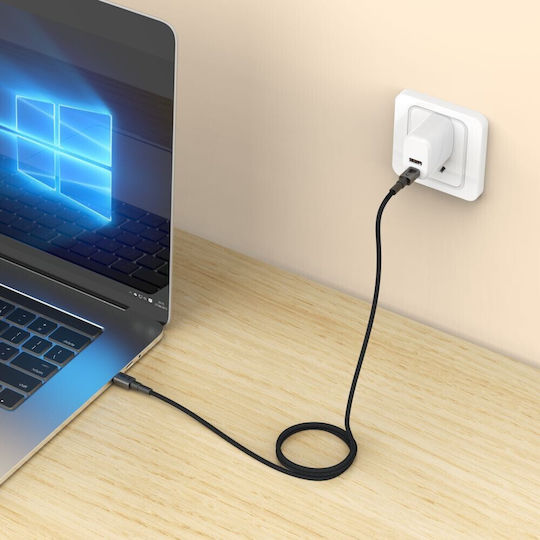 Tech-Protect Ultraboost Dna USB 2.0 Кабел USB-C Мъжки - USB-C 100W Захранване PD Сив 2м