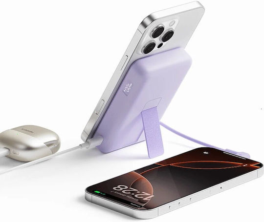 Xiaomi Magnetic Power Bank With Built-in Stand MagSafe 10000mAh 33W with USB-C Port Purple